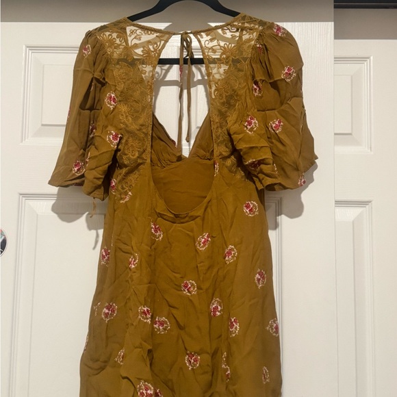 Free People Olive clove Mocking bird Mini Dress - Picture 3 of 5